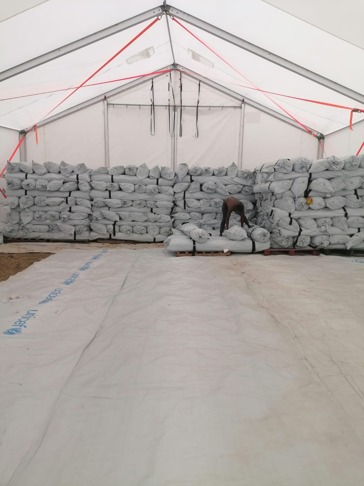 Distribution of tents